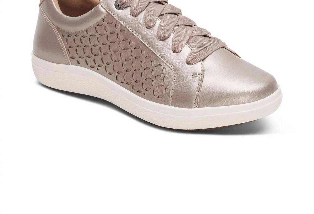 NEW AETREX women's courtney cutout sneaker in gold